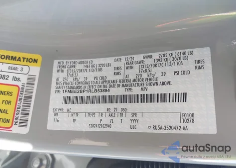 2024 Ford Bronco Wildtrak from USA, damaged, VIN 1FMEE2BP1RLB53894